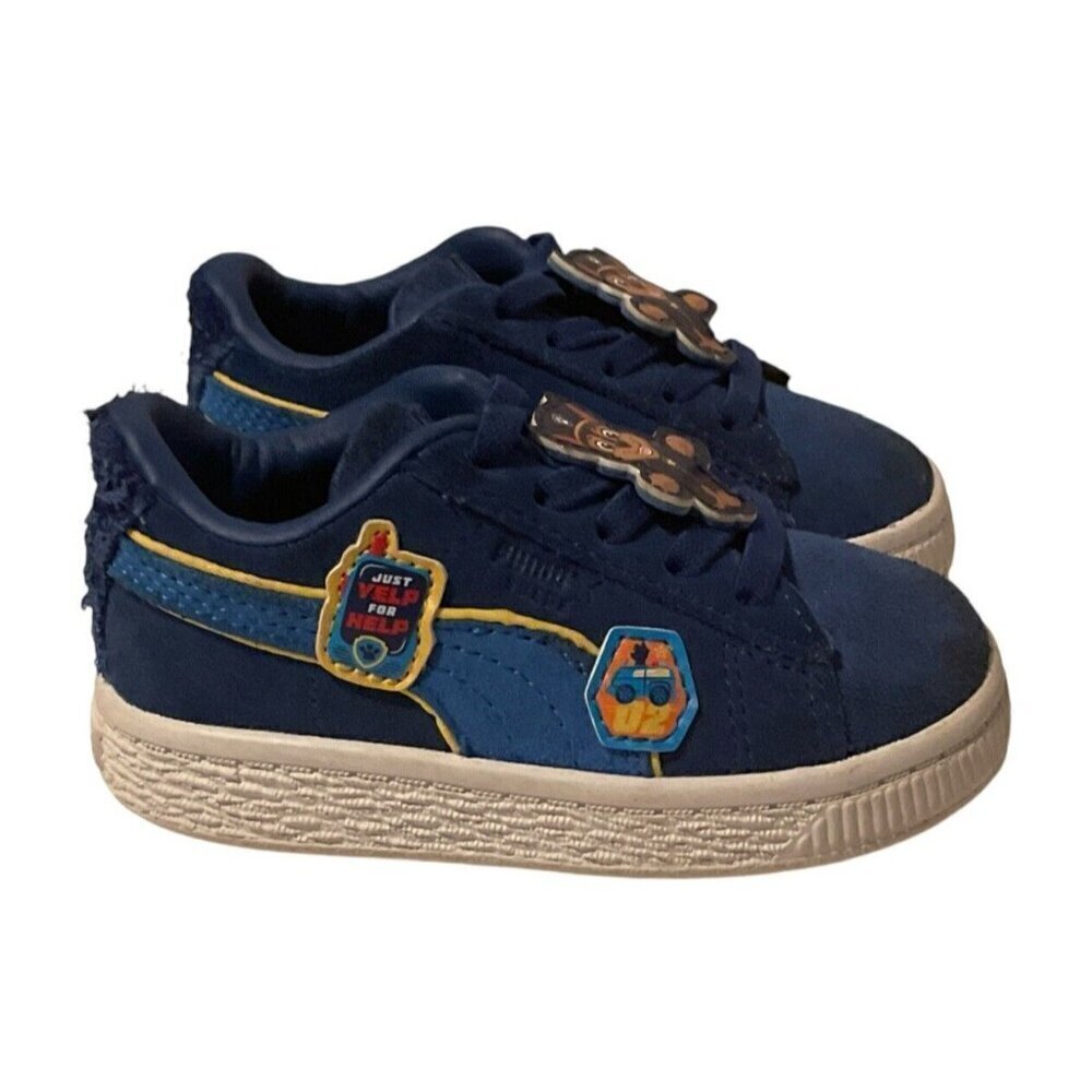 Paw Patrol Kids X Suede Chase Boys Lace Up Sneakers Size 5C Blue